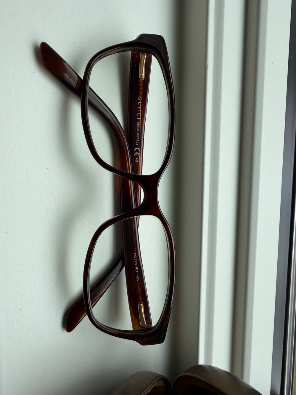 Gucci Brown Tortoiseshell Rectangular Optical Frames